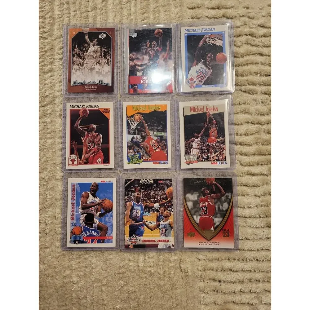 Michael Jordan Lot 9 Cards upper deck Chicago Bulls Basketball Cards